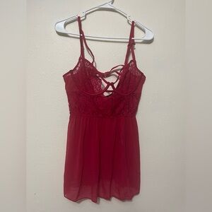 Adore Me Red Lace Babydoll